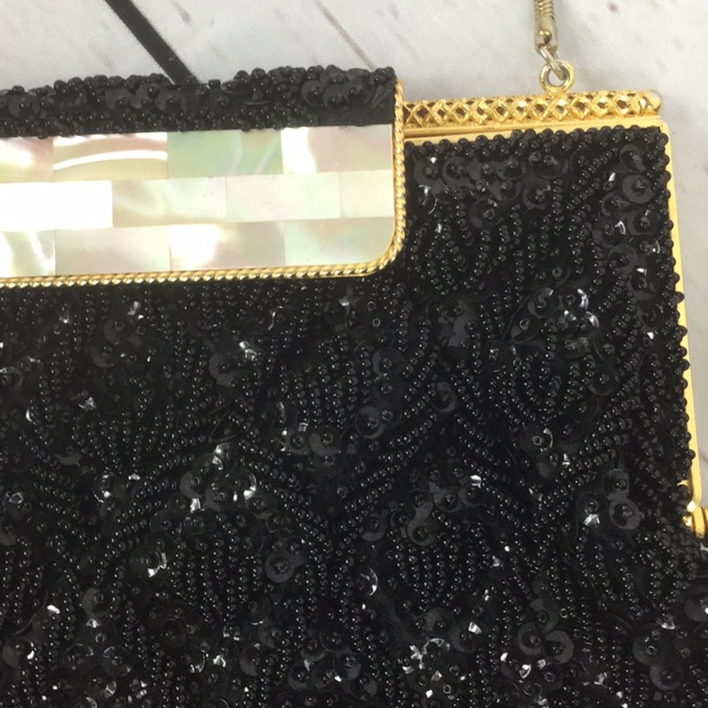 Vintage Vivant by Sarne Black Beaded Evening Bag - Picture 3 of 8